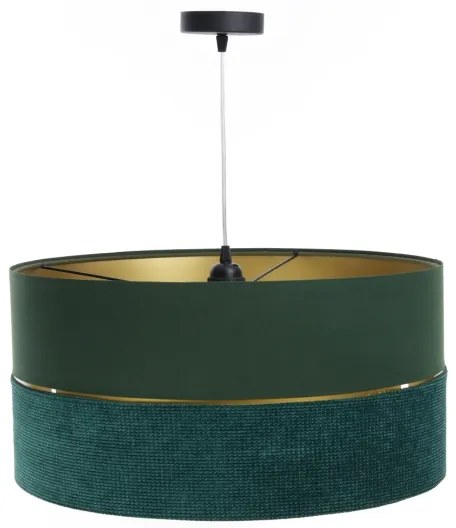 Lampadario a sospensione con filo TWIST 1xE27/60W/230V verde/oro