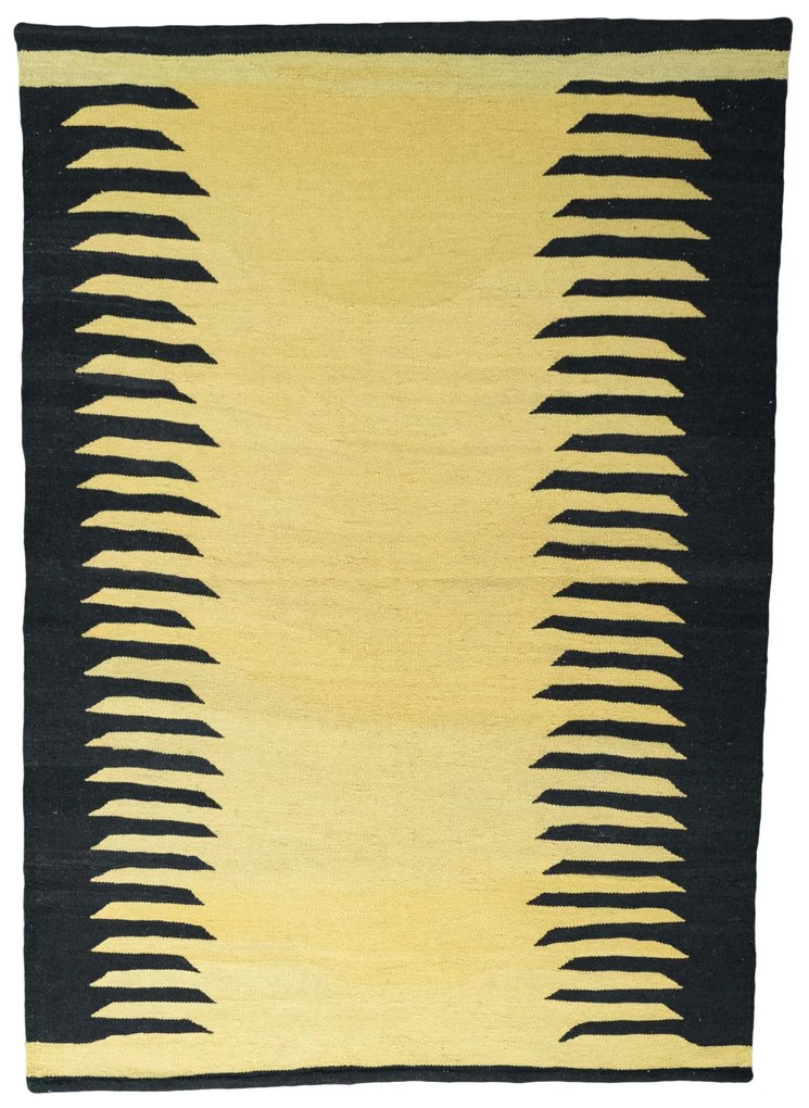 Kilim Tappeto 230x170 Giallo (Iran) Tessuto A Mano