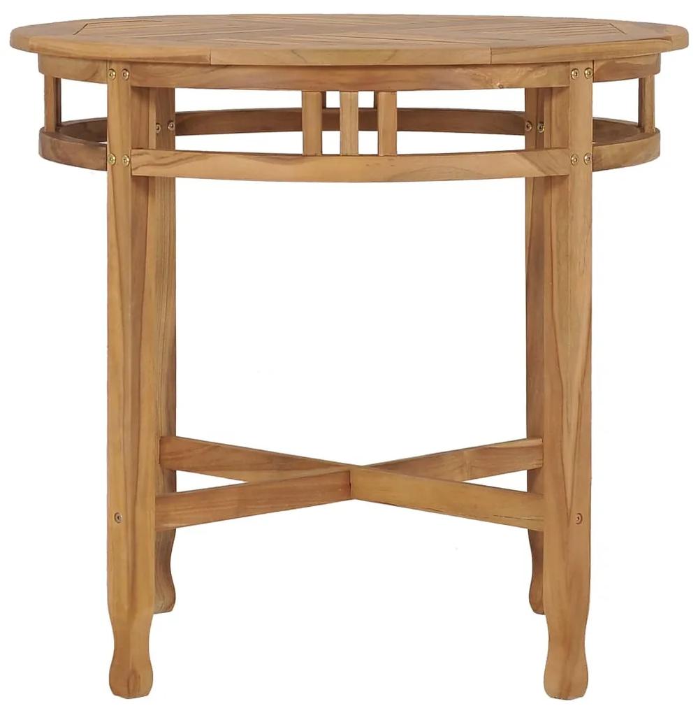 Tavolo da pranzo Ø 80 cm in legno massello di teak