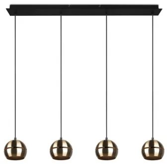 Trio - Lampadario a sospensione con filo FLETCHER 4xE14/40W/230V ottone