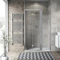 Porta doccia prodotto senza tipo di apertura Record  40 cm, H 195 cm in vetro, spessore 6 mm trasparente silver