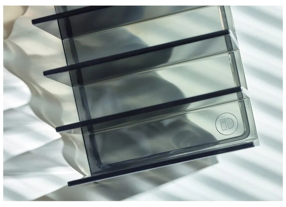 Organizer da bagno nero opaco per cosmetici in plastica riciclata Palette Station - iDesign