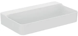 Ideal Standard Conca Lavabo sospeso o Appoggio 80x45 Senza Troppo Pieno Senza Foro rubinetteria Bianco