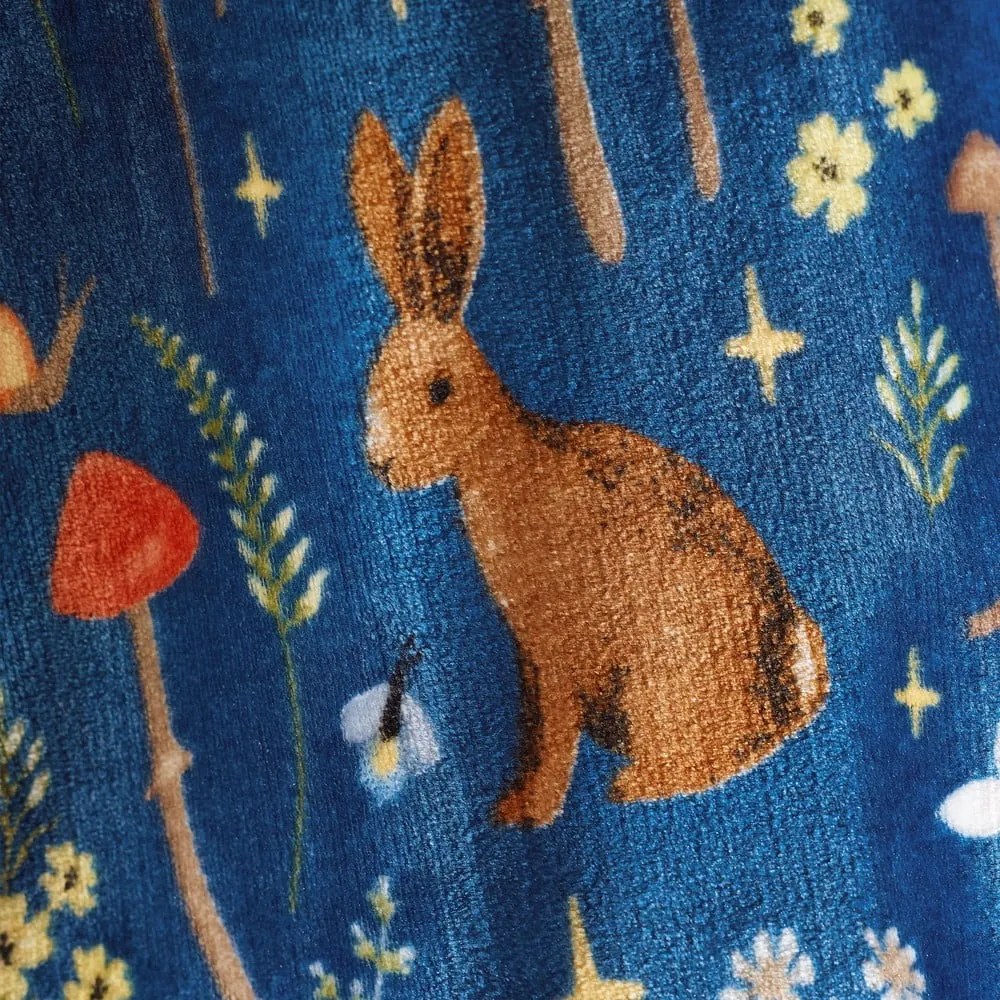Coperta blu in micropile 130x170 cm Enchanted Twilight Animals – Catherine Lansfield