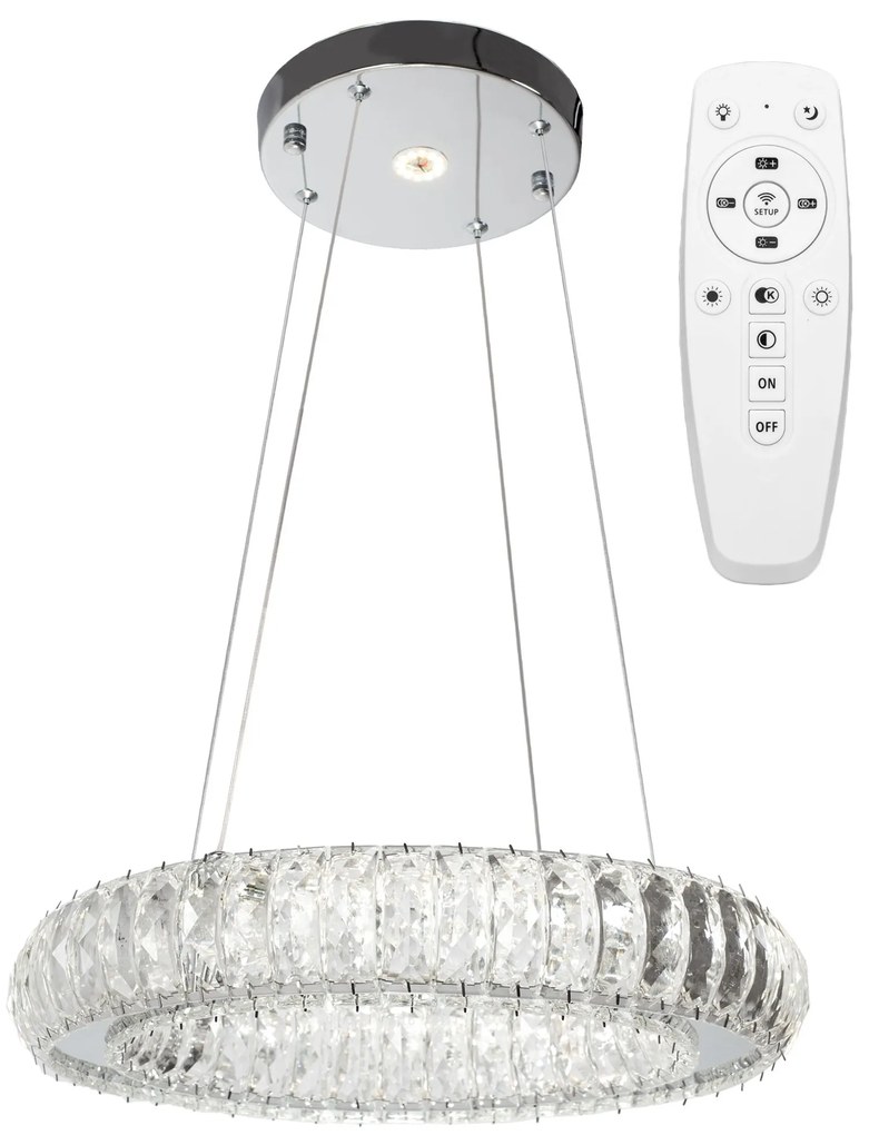 Plafoniera LED in cristallo APP1040-CP + telecomando