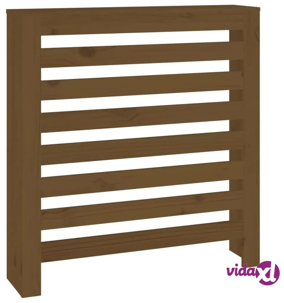 vidaXL Copertura Termosifone Miele 79,5x19x84 cm Legno Massello Pino