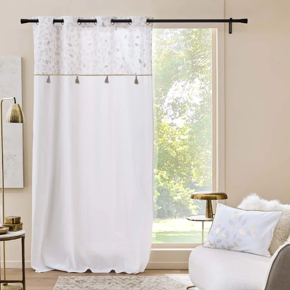 Tenda bianca in misto cotone 140x240 cm Duchesse – douceur d'intérieur