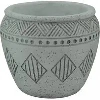 Vaso in Fibra sintetica cm 14x14x12 - ALAN Colore: Grigio