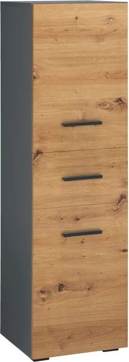 Mobile per bagno alto effetto rovere 130x35 cm Malika - Støraa