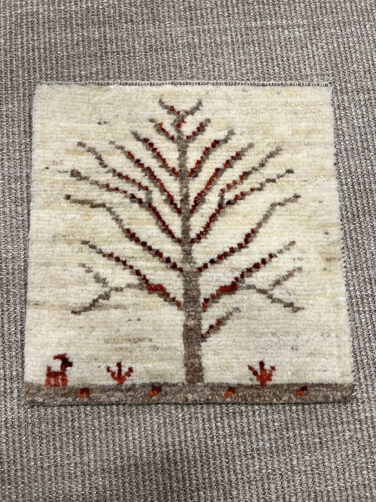 Gabbeh Tappeto 40 x 40 Beige (Iran) Annodato A Mano
