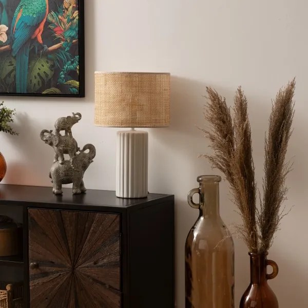 Atmosphera - Lampada da tavolo TYLIA 1xE14/60W/230V rattan