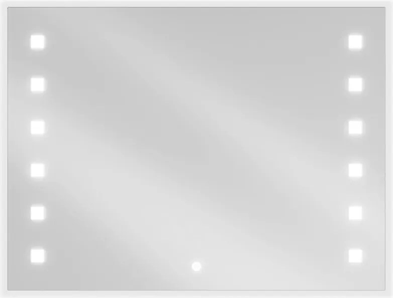 Mexen Ner specchio da bagno retroilluminato 80 x 60 cm, LED 6000K, antiappannamento - 9809-080-060-611-00