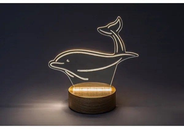 Rabalux 76002 - Lampada da tavolo LED per bambini AKALI LED/2W/5V 3000K dolphin faggio