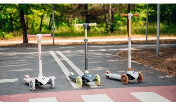 Lionelo - Monopattino per bambini JESSY 3xAA grigio/verde