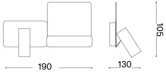 Ideal Lux - Applique a LED KOMODO LED/4,5W/230V USB CRI 90 nero