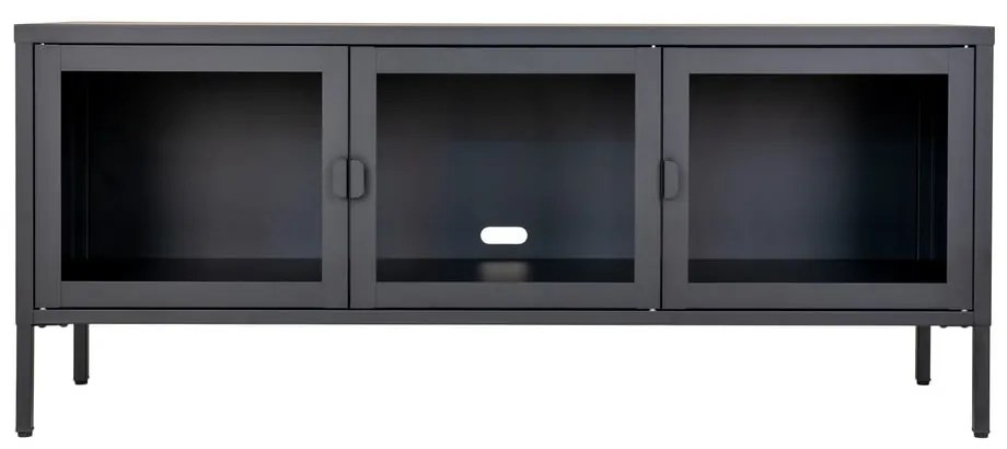 Tavolo TV in metallo nero 130x55 cm Brisbane - House Nordic