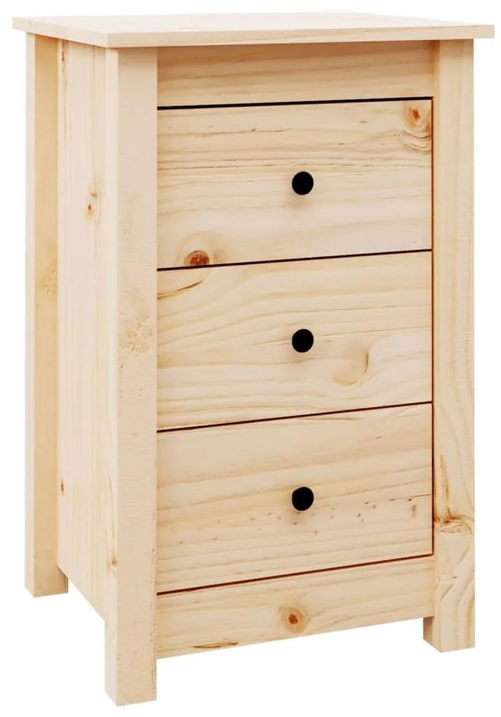 Comodini 2 pz 40x35x61,5 cm in legno massello di pino