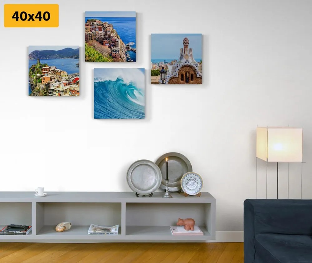 Set di quadri – Profumo del paesaggio marino