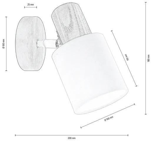 Spot-Light DO2248156 - Lampada da parete TRENDY 1xE27/15W/230V pino