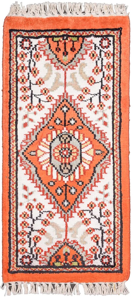 Agra Tappeto 30x60 Beige (Indian) Annodato A Mano