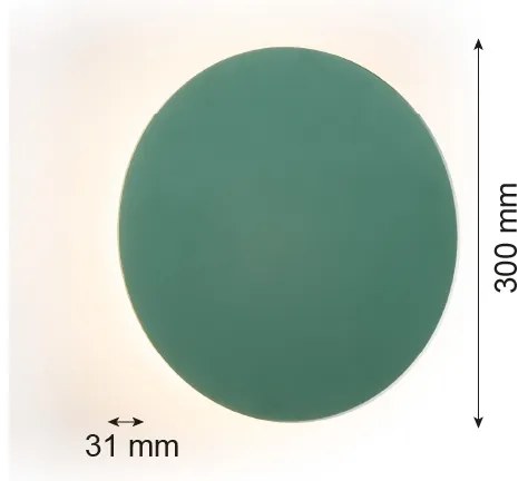 Argon 8325 - Applique a LED OREGON PLUS LED/6W/230V 3000K 30 cm verde