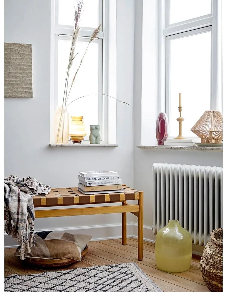 Portacandele in metallo giallo, altezza 26 cm Indica - Bloomingville