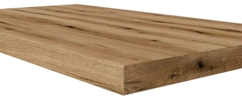 Mensola per lavabo dappoggio 100 cm in legno rovere naturale Linea