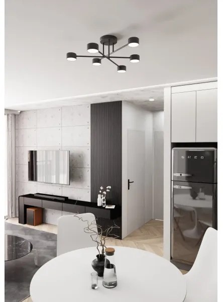 Plafoniera HALO 6xGX53/10W/230V nera