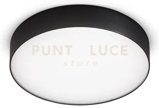 Gpl272c- plafoniera in alluminio nera a led 3000k 2250lm 30w d.25cm