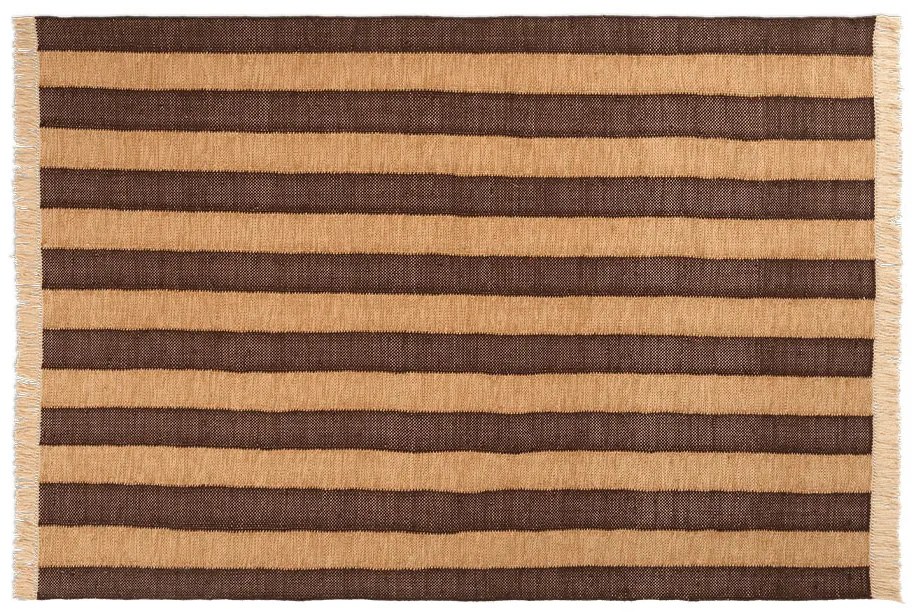 ferm LIVING - Ives Rug 140x200 Tan/Chocolate ferm LIVING