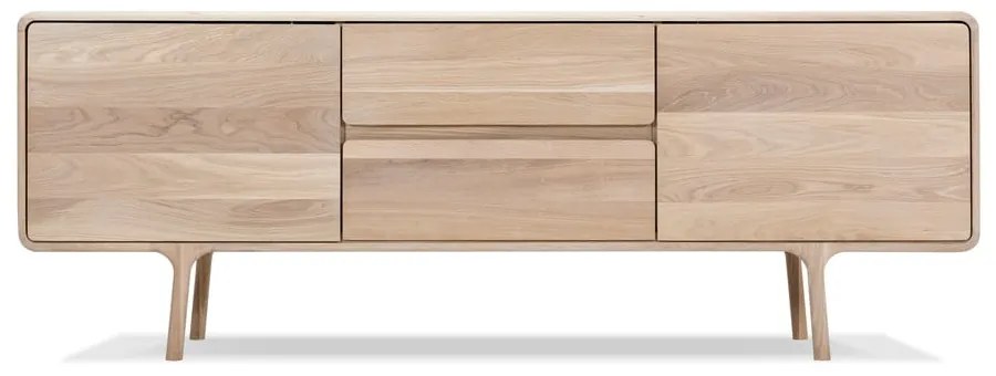 Cassettiera TV in legno massiccio di quercia Fawn - Gazzda