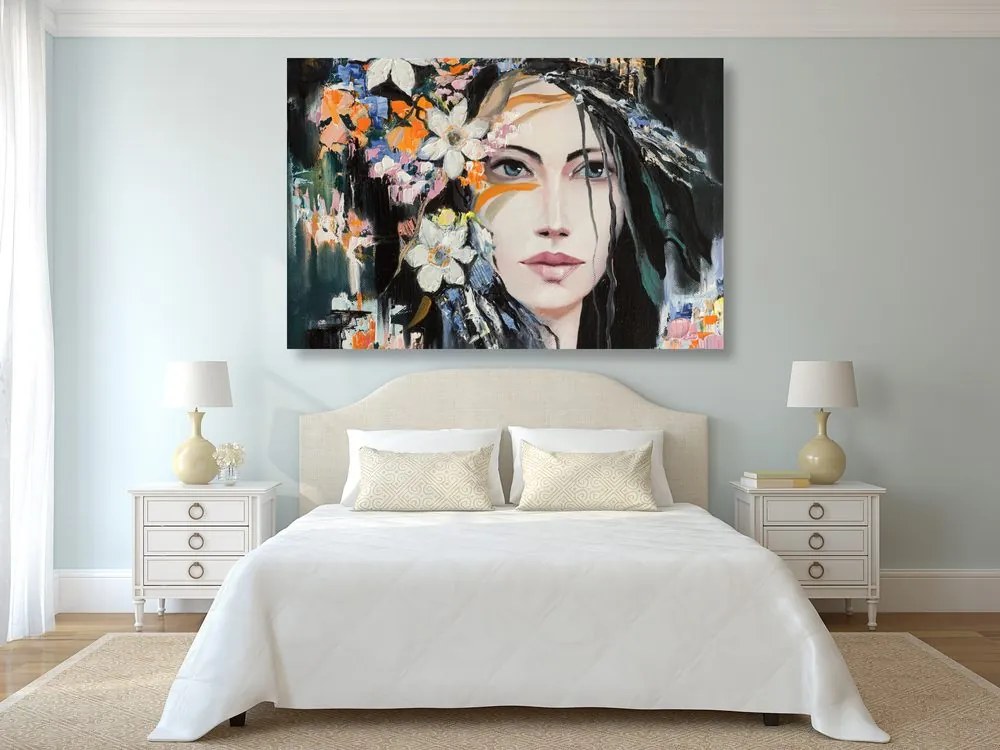 Quadro su tela – Pittura originale di una donna