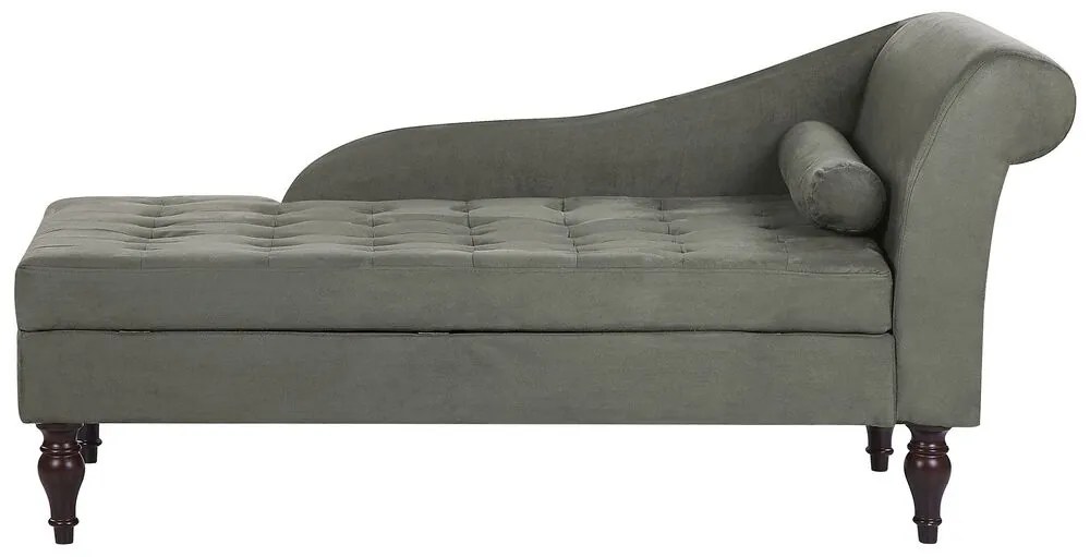 Chaise longue con contenitore grigio scuro PESSAC Beliani