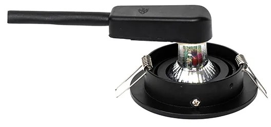 Faretto da incasso moderno nero orientabile - Club