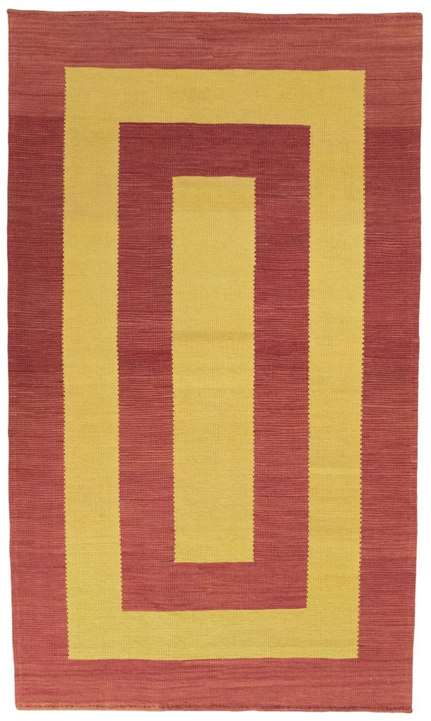 Kilim Tappeto 130 x 220 Rosso (Iran) Tessuto A Mano