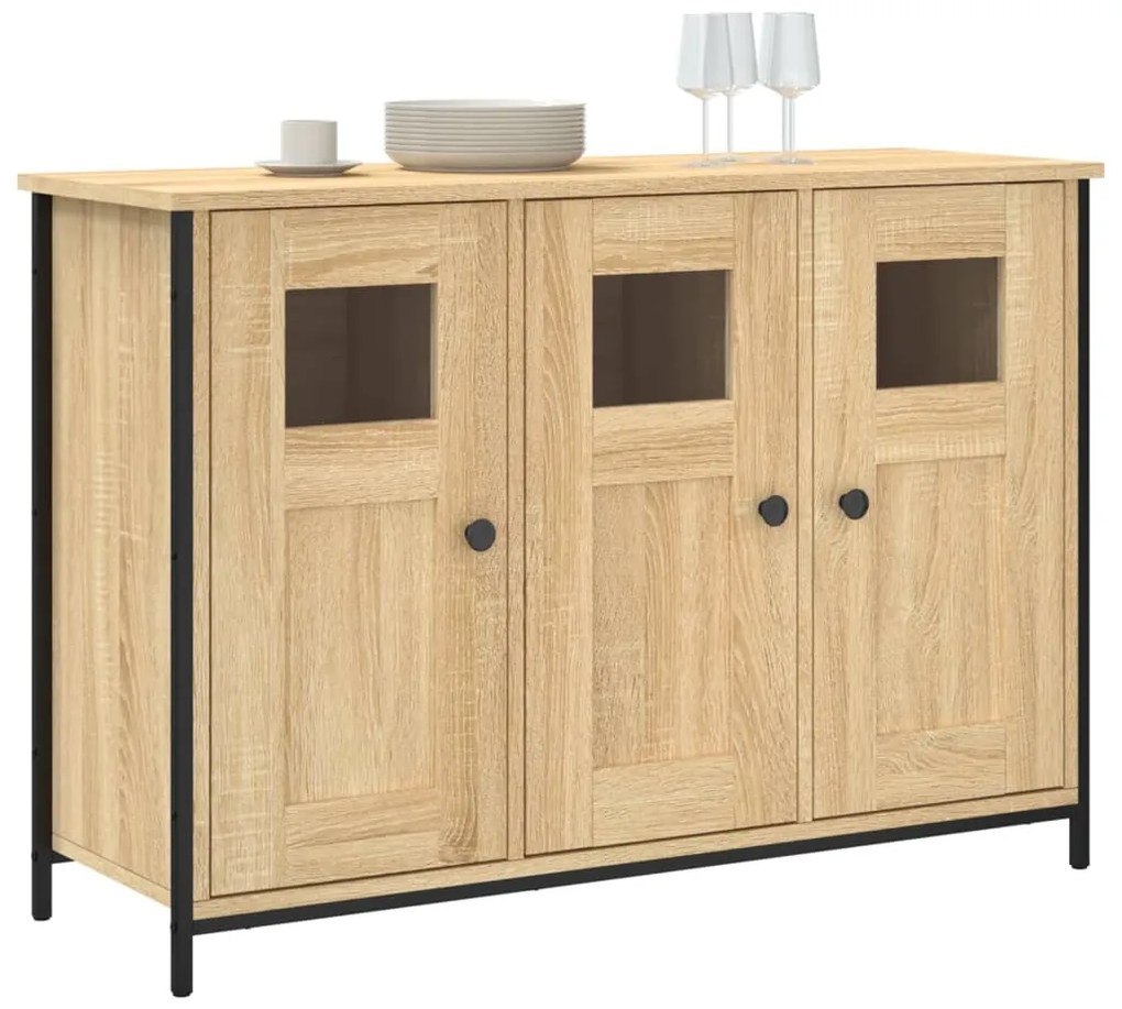 Credenza rovere sonoma 100x35x70 cm in legno multistrato