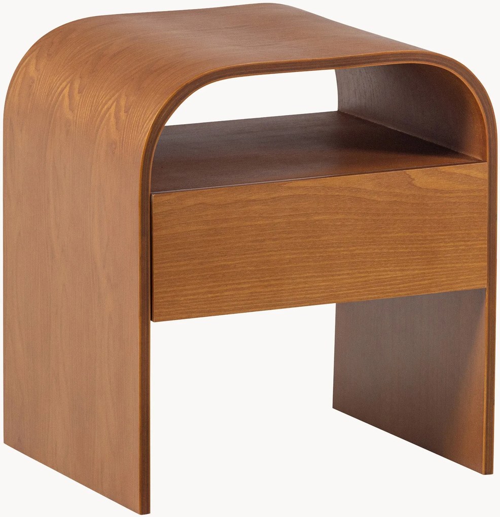Comodino effetto legno con cassetto Momo