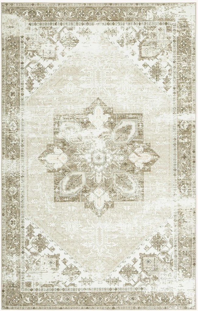 Tappeto a pelo basso lavabile tessuto a mano Kushim