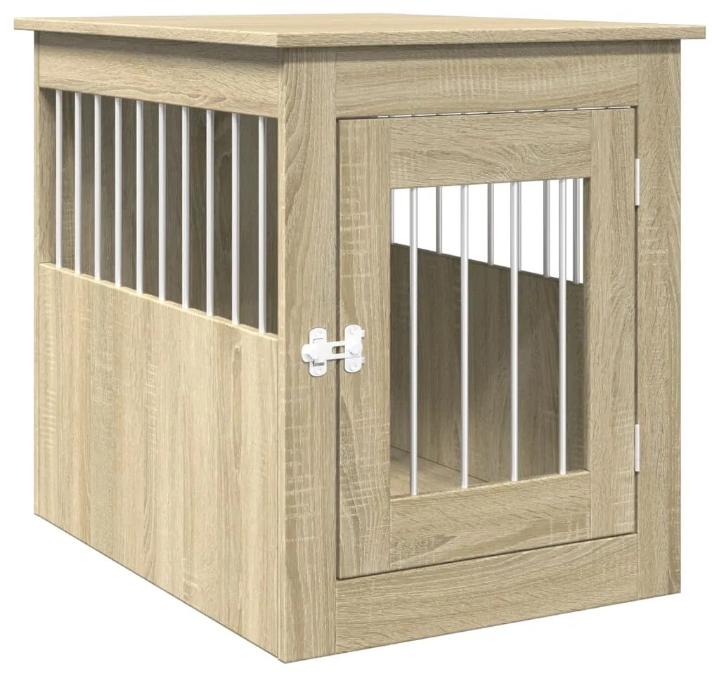 Gabbia cani da arredamento rovere sonoma 55x75x65cm multistrato