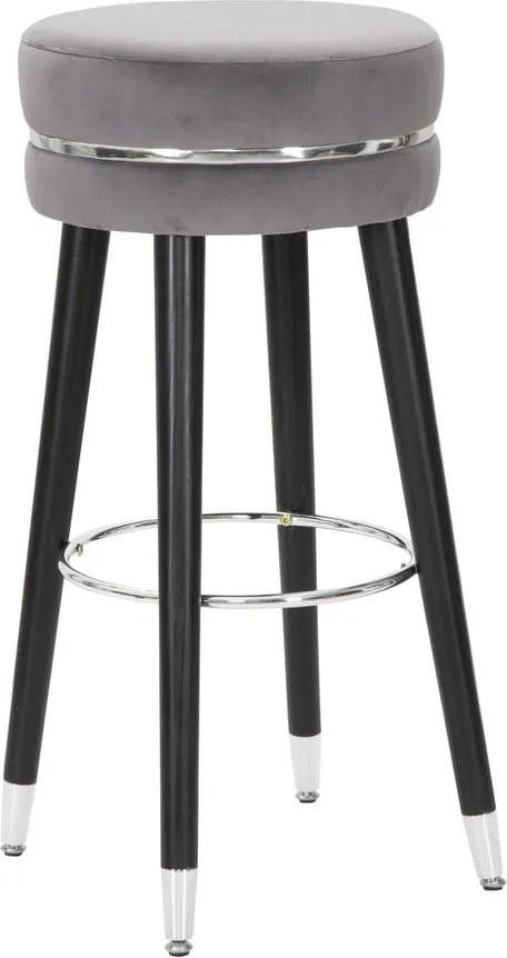 Sedia da bar grigia in imbottito (altezza della seduta 74 cm) Paris – Mauro Ferretti