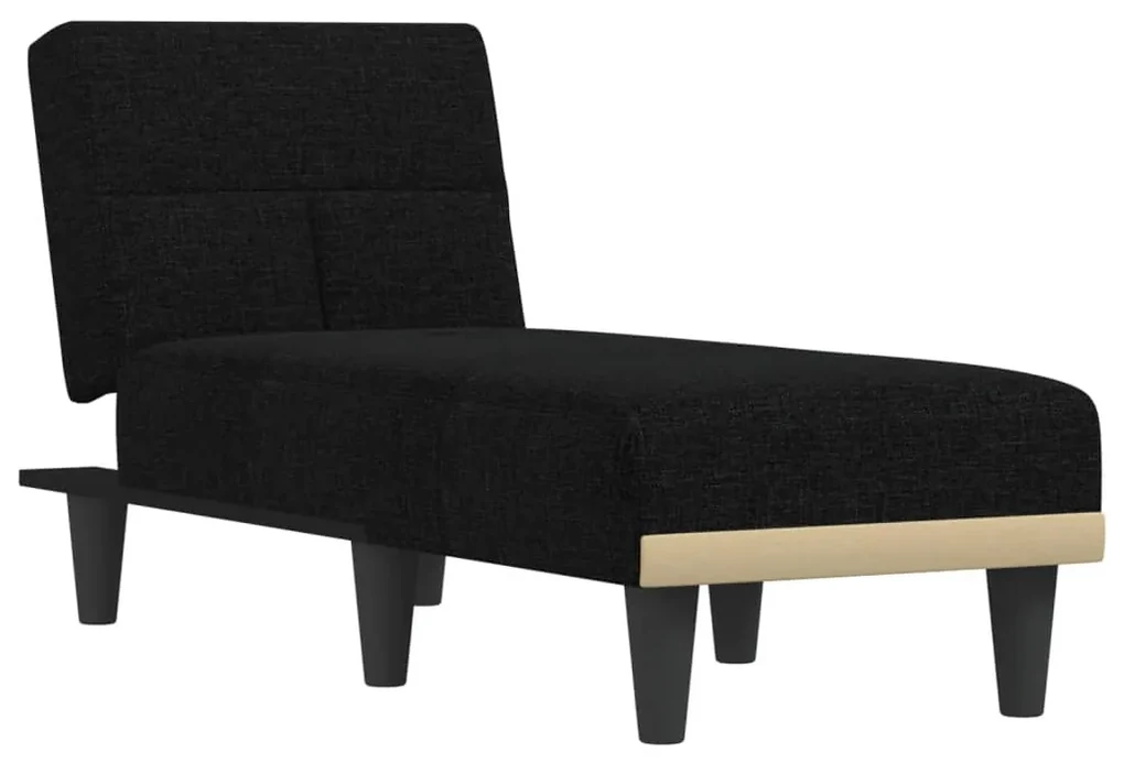 Chaise longue in tessuto nero