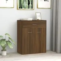 Credenza Rovere Marrone 60x30x75 cm in Legno Multistrato 815377