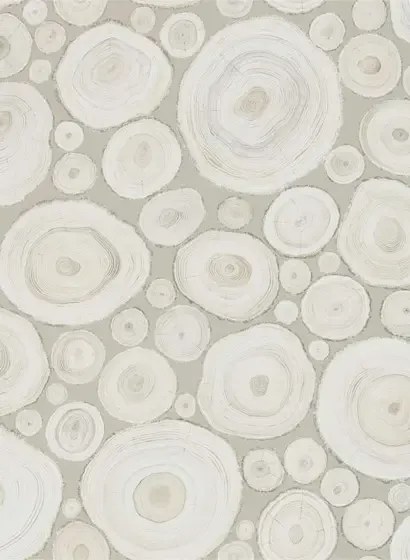 Sanderson Carta da parati Alnwick Logs - Ash