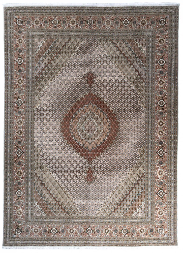 Tabriz Tappeto persiano 350x250 Beige (Iran) Annodato A Mano