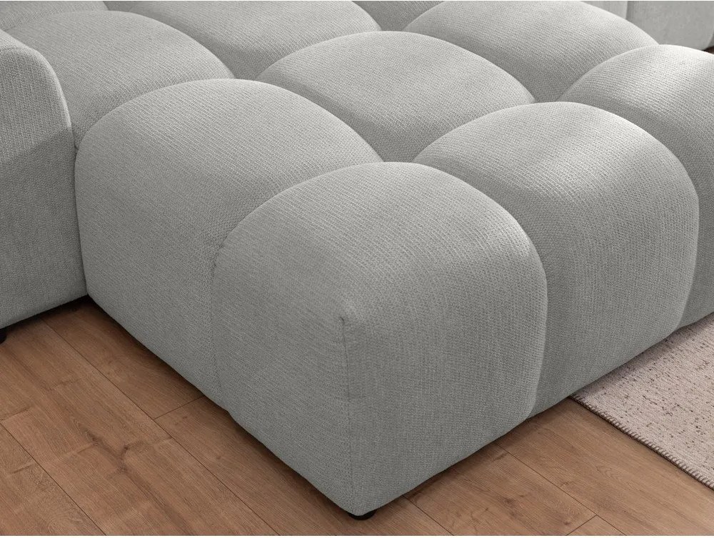 Divano angolare grigio chiaro (con penisola a sinistra/con chaise lounge) Albane – Ropez