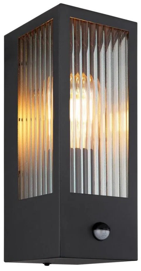 Globo 31980S-Applique da esterno con sensore GUNDULA 1xE27/60W/230V IP44