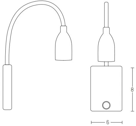 Zambelis H33 - LED Lampada flessibile piccola LED/3W/230V bianco
