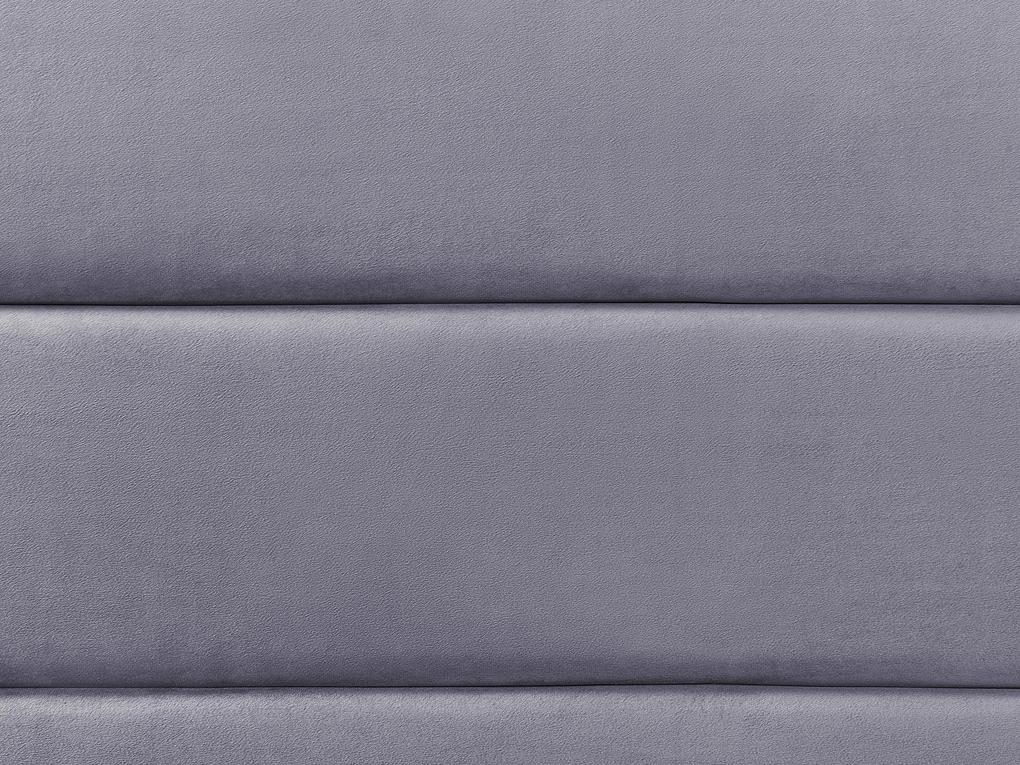 Letto matrimoniale con contenitore velluto grigio scuro 180 x 200 cm ROUEN Beliani