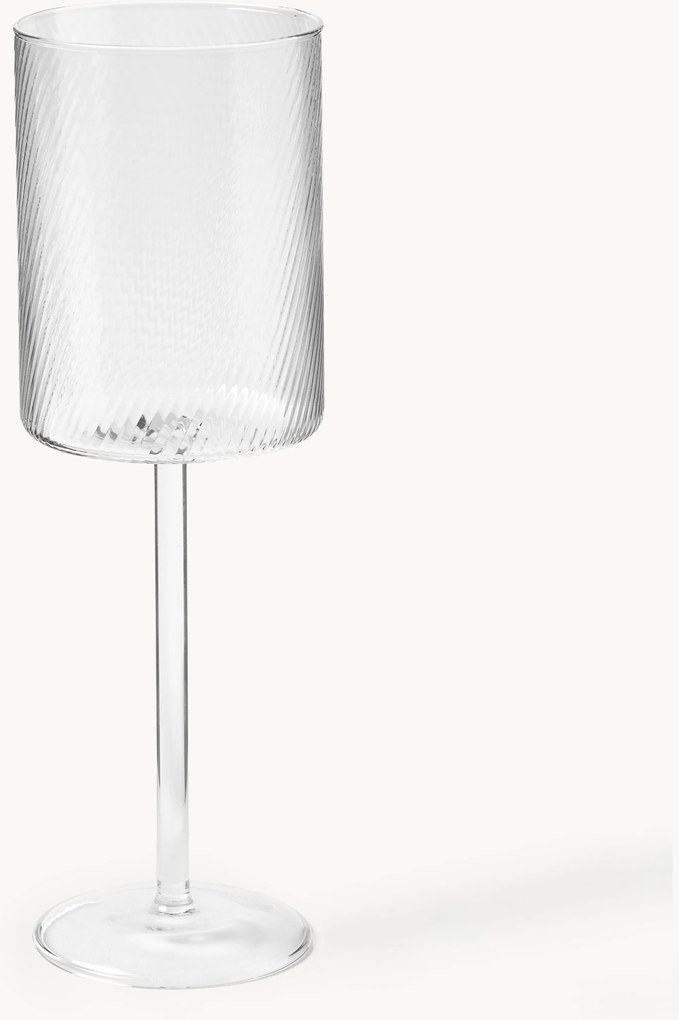 Set di 4 bicchieri da vino rosso in vetro soffiato Limon