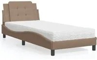 Letto con Materasso Cappuccino 90x200 cm in Similpelle 3208842